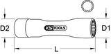 3/8" Stecknuss mit Schutzisolierung, XL, 11mm