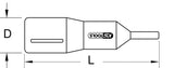 3/8" Bit-Stecknuss mit Schutzisolierung für Innensechskant-Schrauben, 6mm,270mm lang
