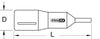 3/8" Bit-Stecknuss mit Schutzisolierung für Innensechskant-Schrauben, 8mm,270mm lang