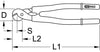 Drahtseil-Kabelschere mit Schutzisolierung, 600mm