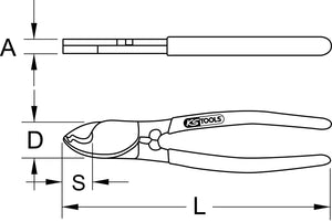 Kabelschneider Ø10mm, 160mm