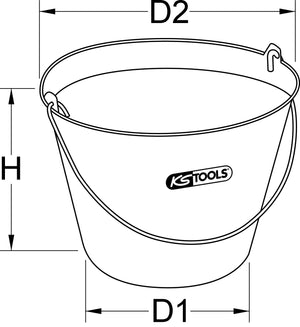 Plastic bucket, 11l with scale marking