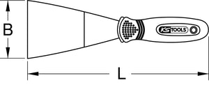 Edelstahl Spachtel, 30mm, mit 2-Komponentengriff