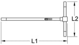 3-Wege T-Griff-Innensechskant-Schlüssel, 4,5 mm