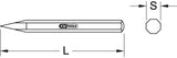Pointed chisel, 8 point, 18x350mm