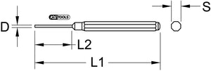 Splintentreiber, 8-kant, Ø 8mm