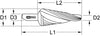 Forets aléseurs coniques HSS en spirale, Ø 4-14 mm