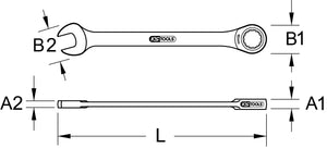 TITANplus Ratschenringmaulschlüssel, 14mm