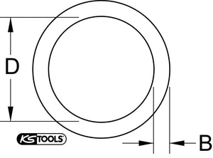 1/4" O Ring, for socket 5,5-17mm