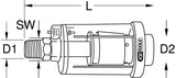 1/4'' Druckluft-Wasserabscheider, 88mm