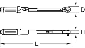 3/8" ULTIMATEprecision torque wrench with reversible ratchet head, 5-50Nm