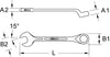 CHROMEplus Combination spanners, offset, 23mm