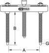 Hydraulische Abziehvorrichtung für Trennmesser, 140-435mm