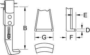 Griffes longues pour extracteur, 400 mm, Ø 10 mm