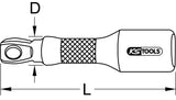 3/8" Rallonges articulées CHROMEplus 75mm