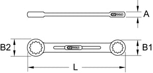 ULTIMATEplus Doppel-Ringschlüssel, 12x13mm