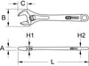 STAINLESS STEEL Adjustable wrench, 600mm