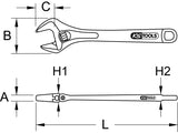STAINLESS STEEL Adjustable wrench, 150mm