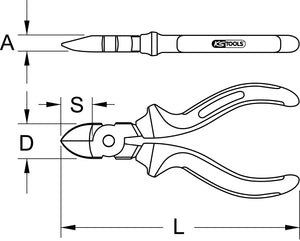 TITANplus Side cutter, 160mm