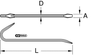 STAINLESS STEEL Crowbar, 800mm